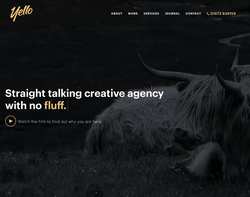 Screenshot of the Yello Media homepage
