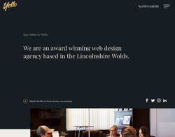 Screenshot of the Yello Media homepage