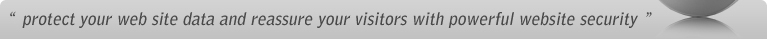 protect your web site data and reassure visitors with powerful security for your website