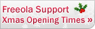 Freeola Support Xmas Opening Times