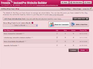 Moderating comments button