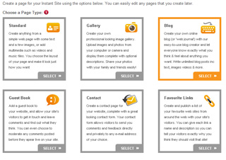 select blog page type