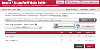 Write new post button