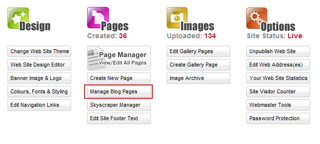 Manage Blog Pages