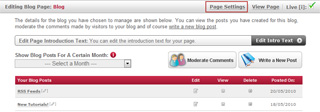 Editing Blog Page