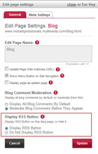 Display RSS button