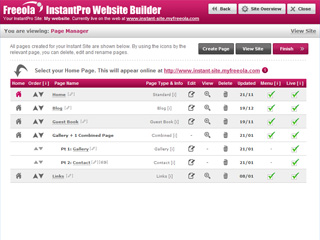 Page manager with combined pages