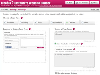 Contact page