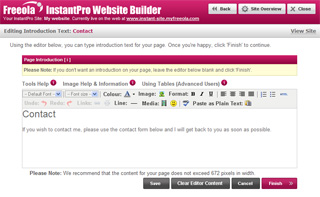 Editing contact page intro text