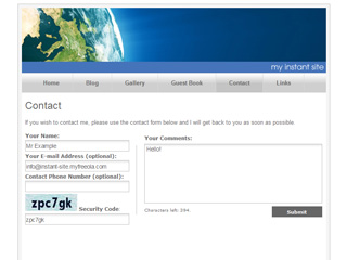 Contact page complete