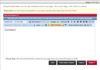 Editing contact page intro text