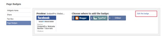 Edit Facebook Widget