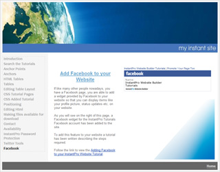 Facebook Badge on Webpage