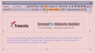 Open the InstantPro Website builder