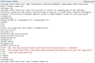 Update the HTML Code