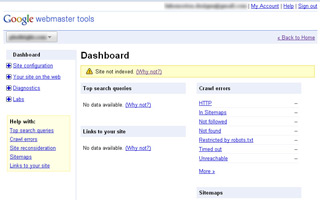 Webmaster Dashboard