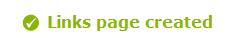 Page creation confirmation