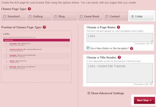 Choose Page name and Title