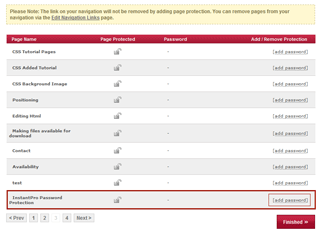 Password protect your pages
