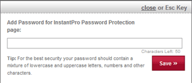 Set a Password for your Page