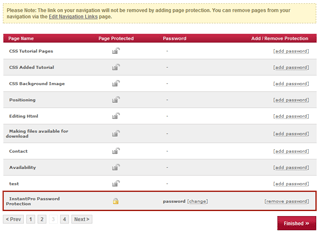 You have set a Password for your Page