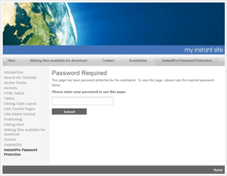 Your Password Protected Page