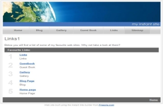 Links Page Sitemap