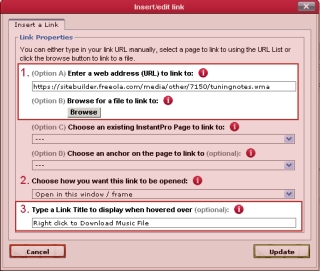Specify Link Title