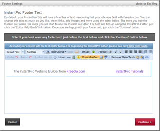 Design your Footer