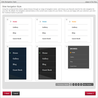 Select Side Navigation Style