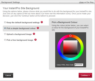 Choose a background colour