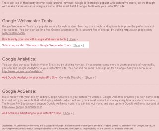 Google Site Tools Guide