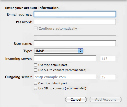 outlook mac please enter your account id and password for the smtp server
