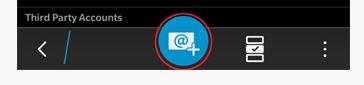 Blackberry New Account Icon Add New Account on Blackberry 10