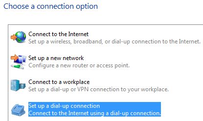 Win7 New Connection Wizard Win7 New Connection Wizard