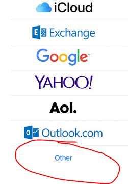 iPhone Default Mail Providers iPhone Email Provider Selection