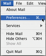 Mac Mail Preferences Menu Mac Mail Menu