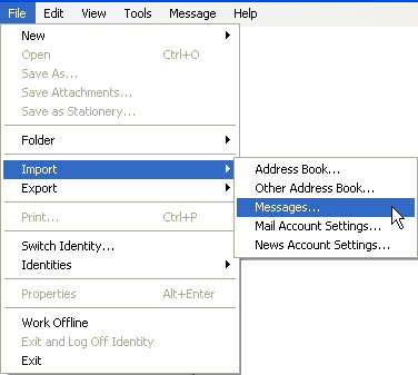 how to find archived emails in outlook express