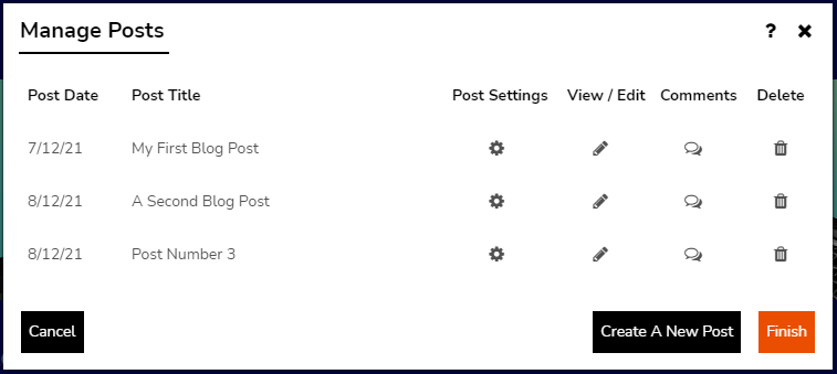 RQS Manage Blog Posts