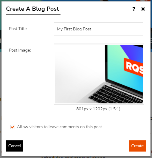 RQS Create A Blog Post