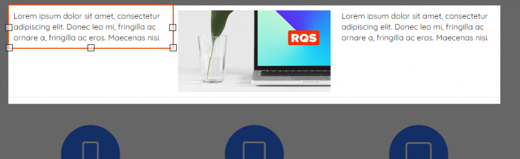 Using a Content Section in your RQS pages