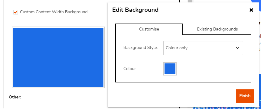 Editing Footer Background