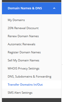 MyFreeola Domain Transfer