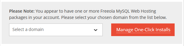 Manage One Click Installs One Click Install Manager
