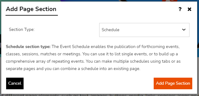 RQS Adding Schedule Section