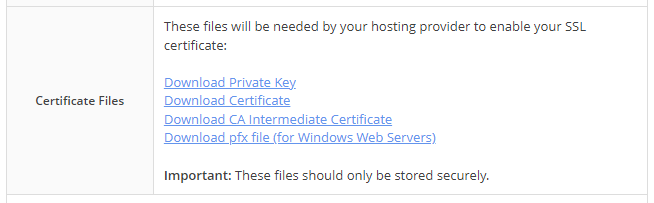 MyFreeola External SSL Certificates