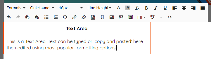 Using a Content Section in your RQS pages