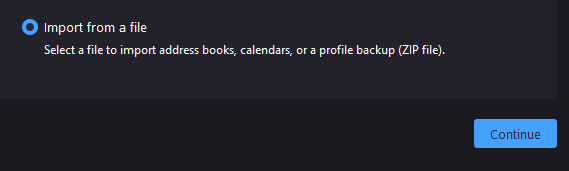 Thunderbird Import from File