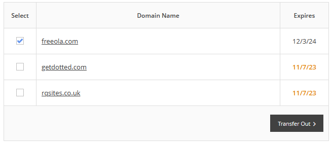 Domain Transfer Out