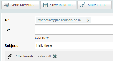 Sending from Webmail